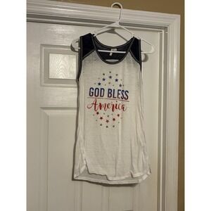 WOMEN'S tank top, Size Small, God Bless America, EST 1946, Patriotic Shirts